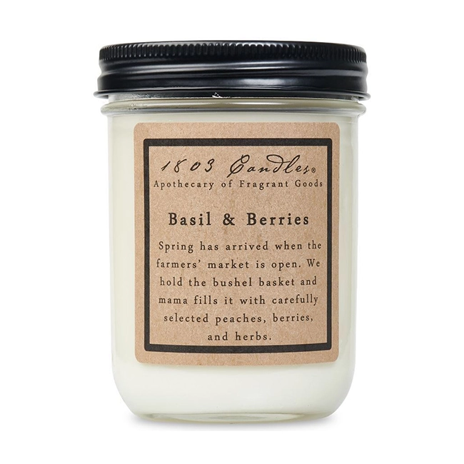 1803 candle basil  berries popular candle scents